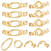 10Pcs 2 Styles Brass Fold Over Clasps KK-HS0001-31-1