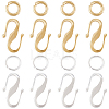 CREATCABIN 60Pcs 2 Color Brass S Hook Clasps KK-CN0002-84-1