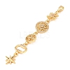 Tassel Brass Micro Pave Clear Cubic Zirconia Big Pendants KK-L271-01G-06-2