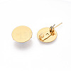 PVD Vacuum Plating 304 Stainless Steel Brooch Cabochon Settings STAS-E547-08J-G-1