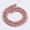 Natural Sunstone Beads Strands X-G-J157-8mm-07-2
