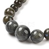 Natural Labradorite Round Beads Bracelets & Necklaces Sets SJEW-L132-23-2