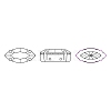 Preciosa&reg MAXIMA Crystal Sew-On Cups Y-PRC-SE10-00030-235-S-5