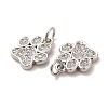 Rack Plating Brass Micro Pave Cubic Zirconia Charms KK-F851-07P-2