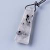 Natural Tourmalinated Quartz/Black Rutilated Quartz
 Pendants X-G-G845-01C-3