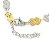 304 Stainless Steel Heart Link Bracelets for Women BJEW-A007-02GP-3