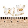 Brass Micro Pave Cubic Zirconia Pendants KK-U043-31G-01-3