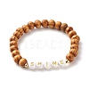 Handmade Polymer Clay Heishi Beads Stretch Bracelets Set BJEW-JB07280-4