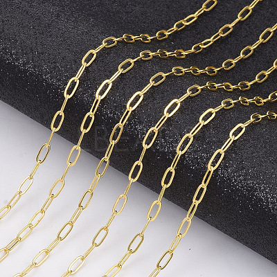 Brass Paperclip Chains X-CHC-S008-001D-G-1