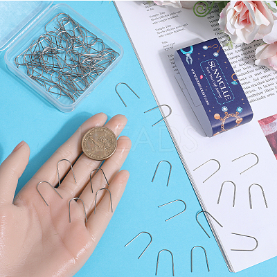 100Pcs 316 Surgical Stainless Steel Earring Hooks STAS-SC0006-30-1