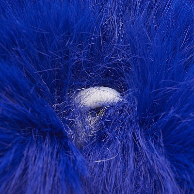 Handmade Faux Rabbit Fur Pom Pom Ball Covered Pendants WOVE-F020-A15-1