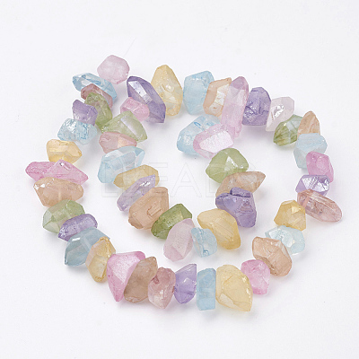 Electroplated Natural Quartz Crystal Bead Strands X-G-F336-04H-1