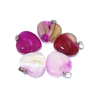 Natural Agate Pendants G-G956-B64-FF-1