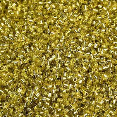 Baking Paint Silver Lined Glass Seed Beads SEED-H003-09E-1
