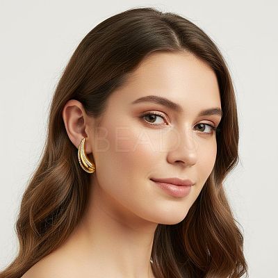 304 Stainless Steel & Crystal Rhinestone Stud Earrings for Women WG8A2B7-03-1