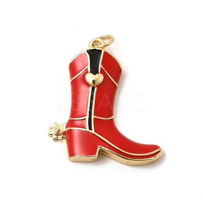 Brass Enamel Pendants KK-H267-113G-03-1