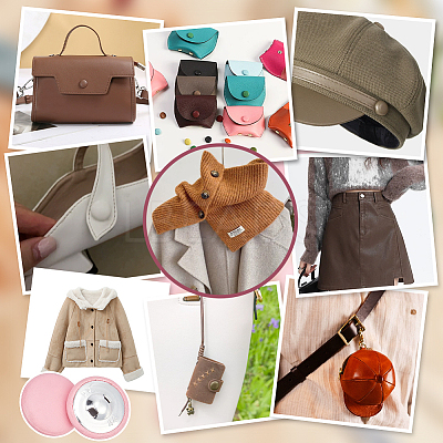 30Pcs Imitation Leather Snap Bottons BUTT-NB0001-90G-1