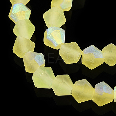 Imitate Austrian Crystal Bicone Frosted Glass Beads Strands LS-EGLA-A039-T2mm-MB21-1