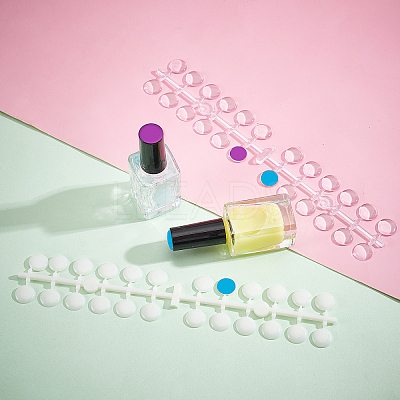 2 Sets 2 Colors Plastic False Nail Tips Color Chart MRMJ-PH0001-62-1