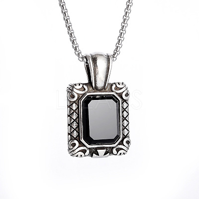 Platinum Alloy Rhinestone Pendant Necklaces FS-WG8CA3C-01-1