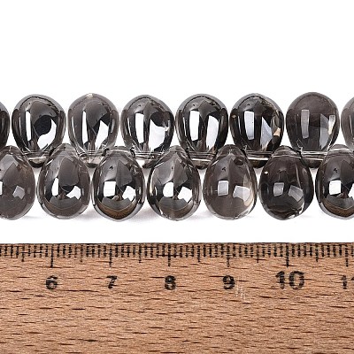 Electroplate Baking Paint Transparent Glass Beads Strands GL-N005-02A-C02-1
