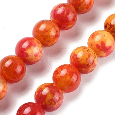 Natural Multi-Color Agate Beads Strands G-A261-B03-14mm-1