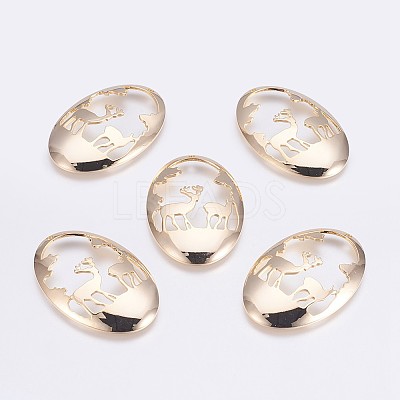 Brass Pendants KK-I622-03G-NF-1