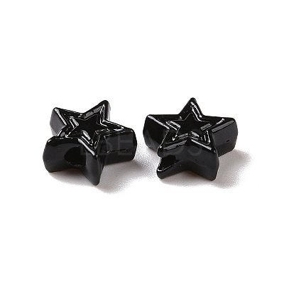 Spray Painted Alloy Beads PALLOY-K001-02G-1