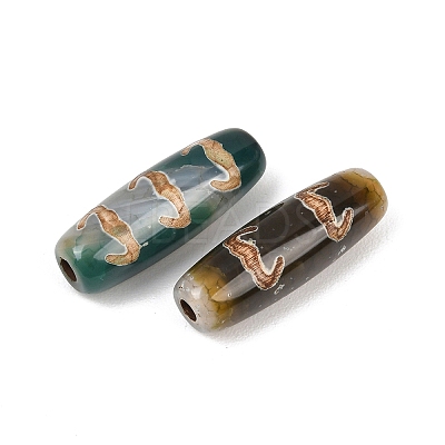Tibetan Style dZi Beads TDZI-E004-62-1