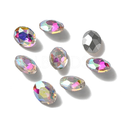 Pointed Back Glass Rhinestone Cabochons DIY-WH0043-57A-01-1
