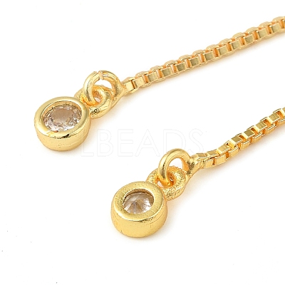 Rack Plating Adjustable Brass Box Chain Slider Bracelet Making KK-M285-03G-1