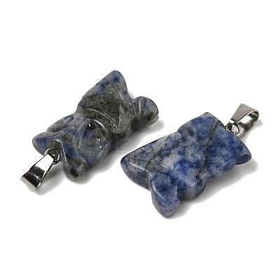 Natural Blue Spot Jasper Pendants G-B127-09P-09-1