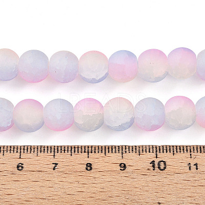 Crackle Glass Beads Strands GLAA-N009-10mm-04-1