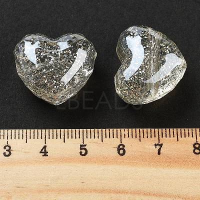 UV Plating Acrylic European Large Hole Beads X-OACR-S142-01C-1