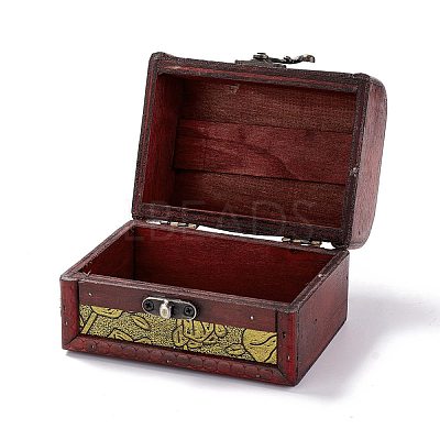 Vintage Wooden Jewelry Box AJEW-M034-01D-1