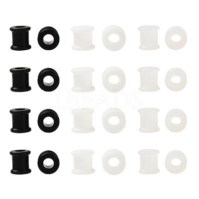 6Pcs 3 Colors Pulley Silicone Ear Gauges Flesh Tunnels Plugs FIND-YW0001-18B-1