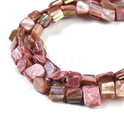 Dyed Natural Freshwater Shell Beads Strands SHEL-P016-01G-1