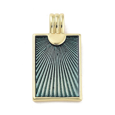 Real 18K Gold Plated Rack Plating Brass Enamel Pendants KK-M293-43G-01-1