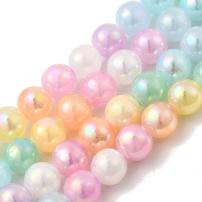 Plating Natural Selenite Beads Strands G-G120-A01-02-06-1