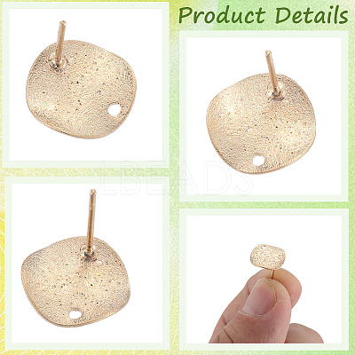 40Pcs Brass Stud Earrings Findings KK-SC0006-87G-1