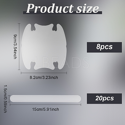 Car Door Handle Bling Plastic Protective Sticker AJEW-WH0518-77-1