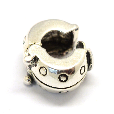 Alloy European Style Clasps PDLC-R001-17AS-1