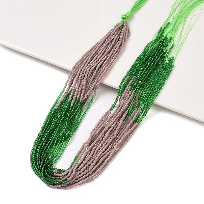 Transparent Gradient Color Glass Beads Strands GLAA-H021-01A-44-1