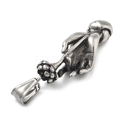 304 Stainless Steel Pendants STAS-V008-13AS-1