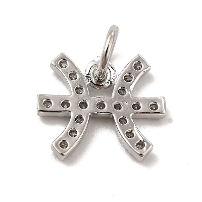 Brass Micro Pave Cubic Zirconia Charms KK-E077-02P-03-1