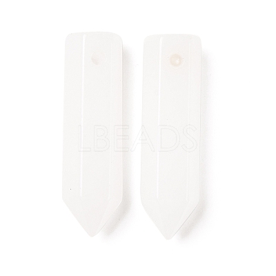 Natural White Jade Pointed Pendants G-D460-01V-1