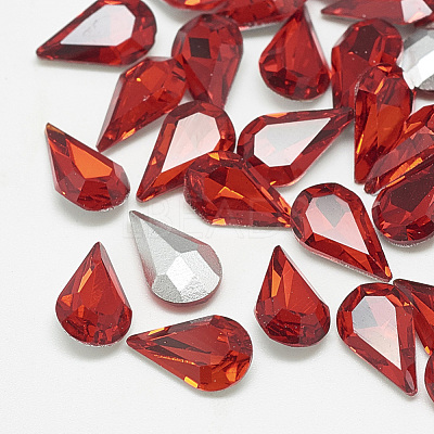 Pointed Back Glass Rhinestone Cabochons RGLA-T082-6x10mm-07-1