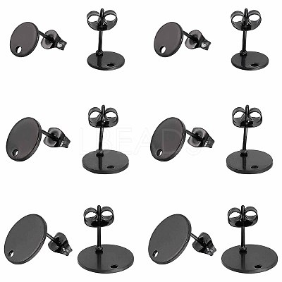 30Pcs 3 Size 304 Stainless Steel Stud Earring Findings STAS-SC0004-32-1