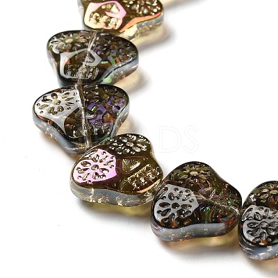 Transparent Electroplate Glass Beads Strands EGLA-F158-HR05-1
