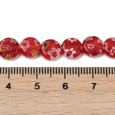 Handmade Millefiori Lampwork Beads Strands LAMP-G166-17A-05-1